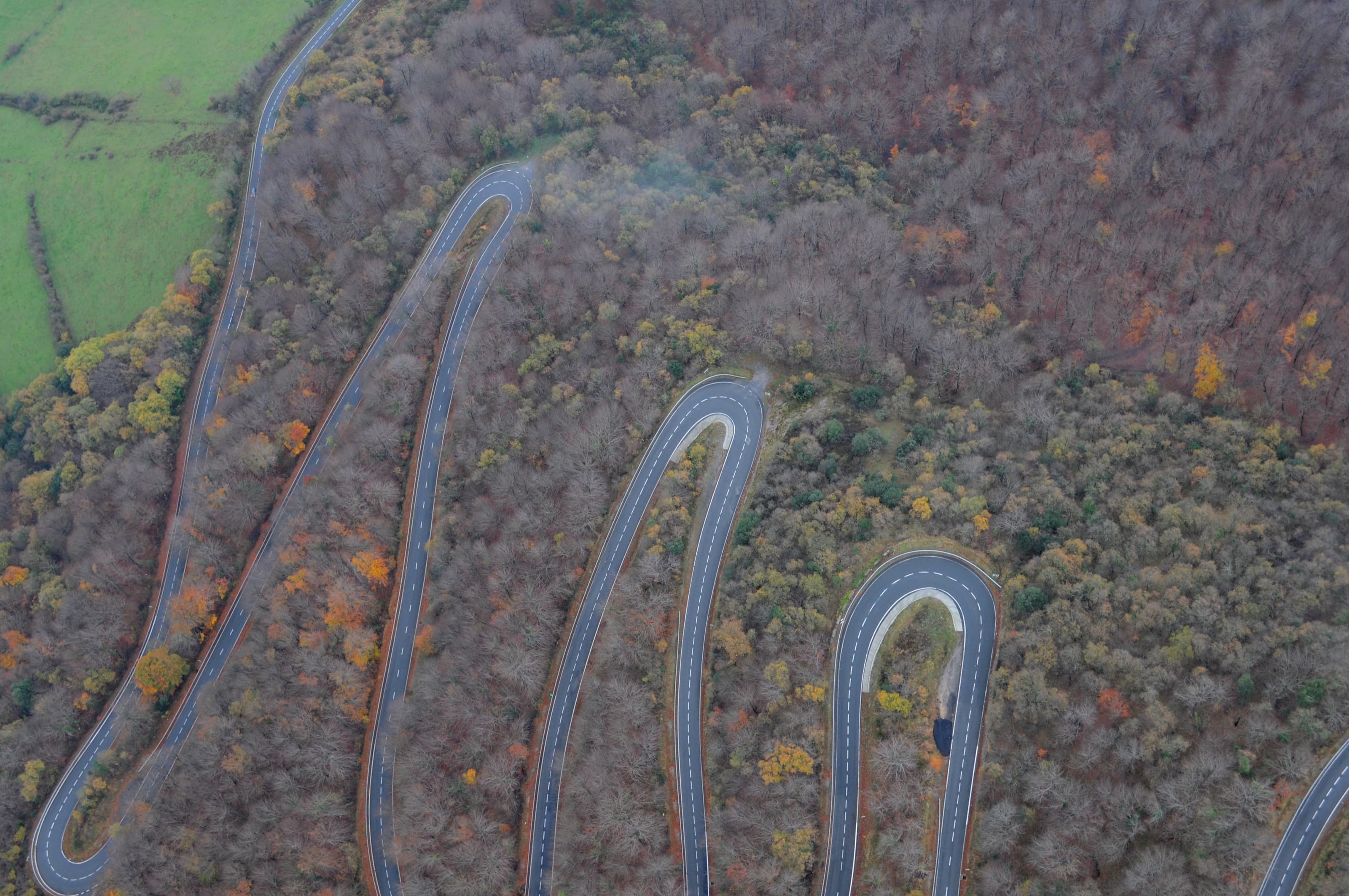 A route traced across a map